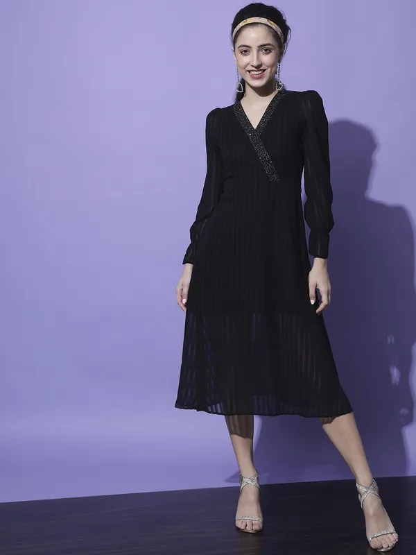 Black_Georgette_Solid_dress