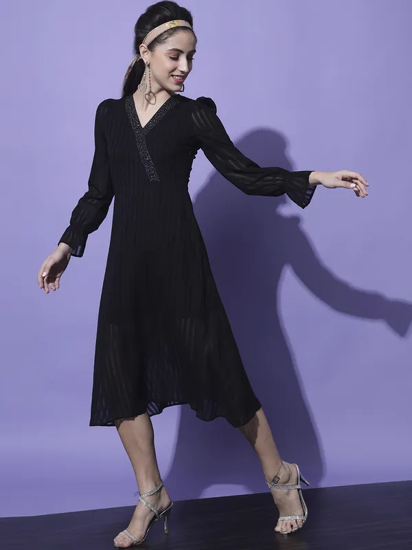 Black_Georgette_Solid_dress
