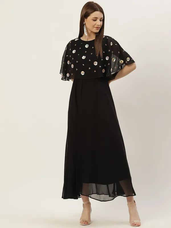 Black_Georgette_Embellished_dress