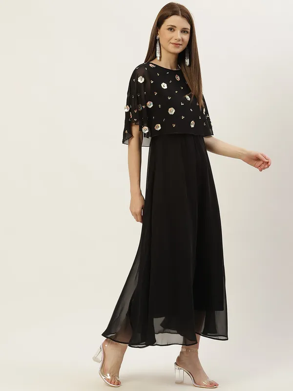 Black_Georgette_Embellished_dress
