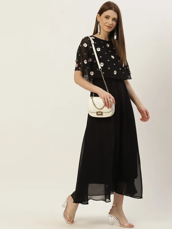 Black_Georgette_Embellished_dress