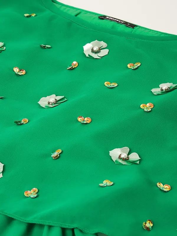 Green_Georgette_Solid_dress