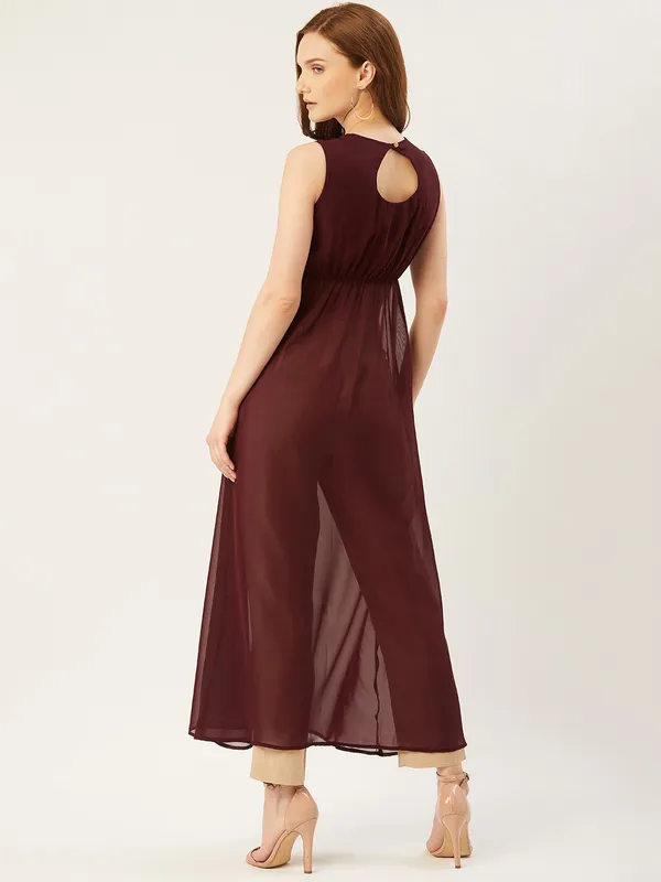 Maroon_Georgette__dress