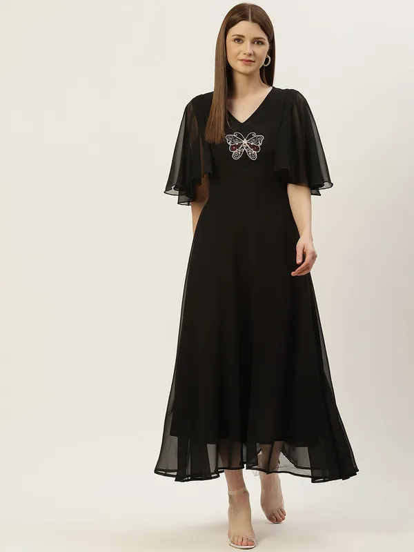 Black_Georgette_Embroidered_dress