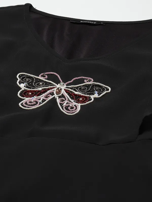 Black_Georgette_Embroidered_dress