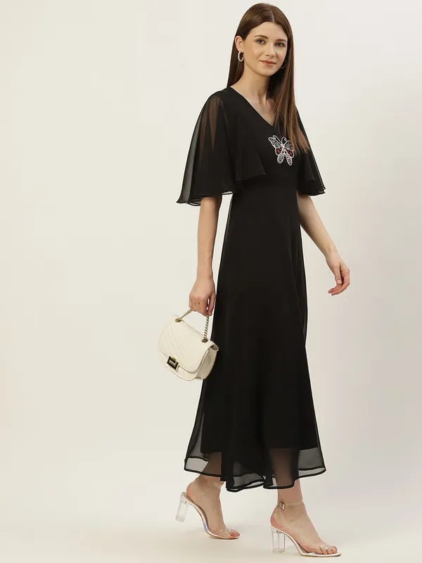 Black_Georgette_Embroidered_dress