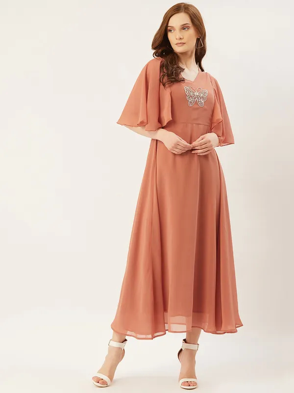 Peach_Georgette__dress