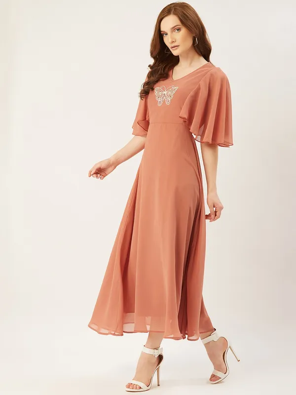 Peach_Georgette__dress