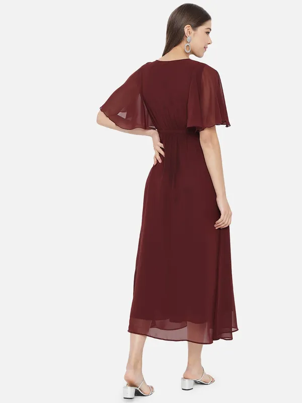 Maroon_Georgette__dress