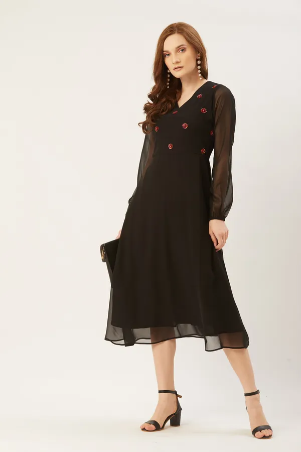 Black_Georgette_Embellished_dress