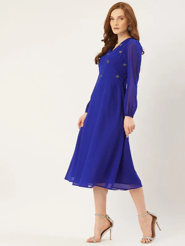 Blue_Georgette_Solid_dress