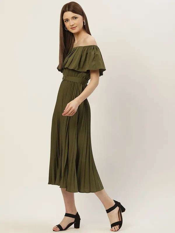 Olive_Green_Crepe_Solid_dress