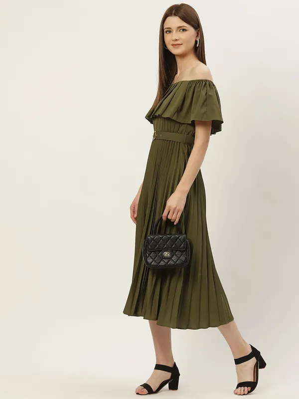 Olive_Green_Crepe_Solid_dress
