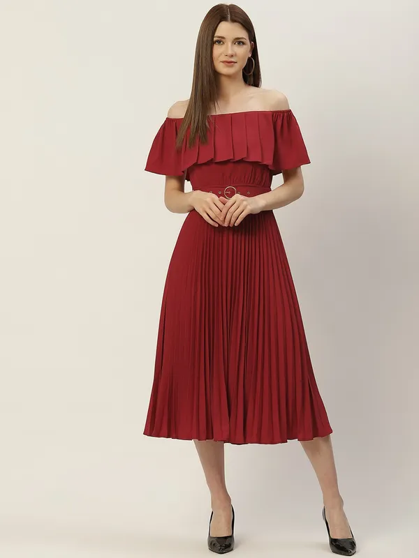 Maroon_Crepe__dress