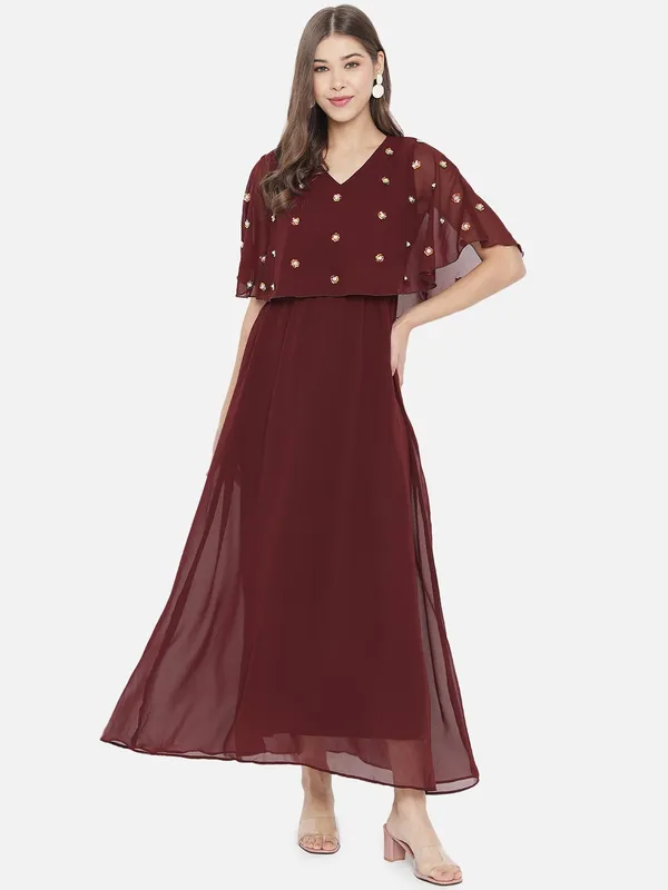 Brown_Georgette__dress