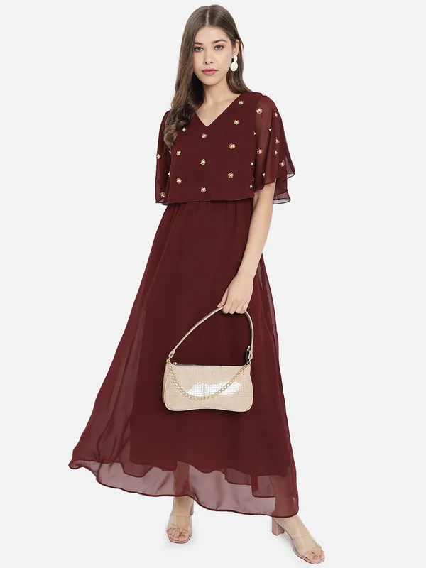 Brown_Georgette__dress