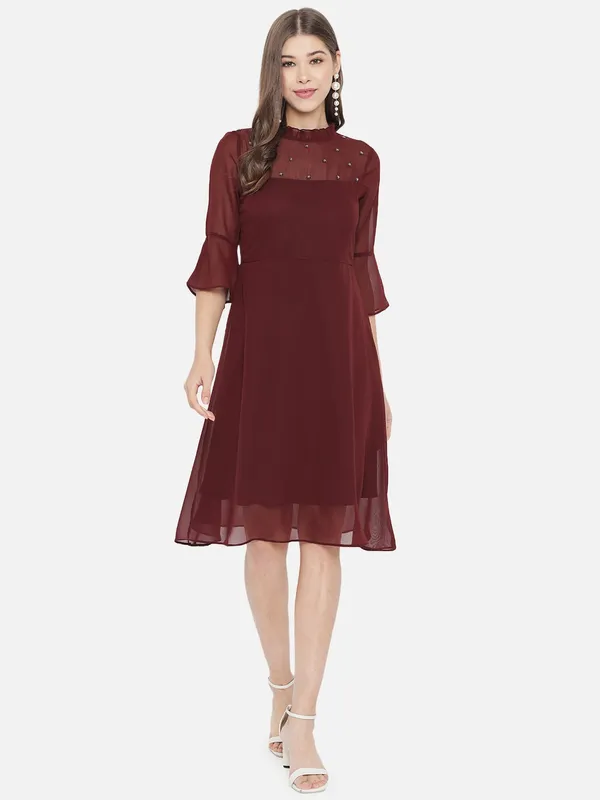Brown_Georgette__dress