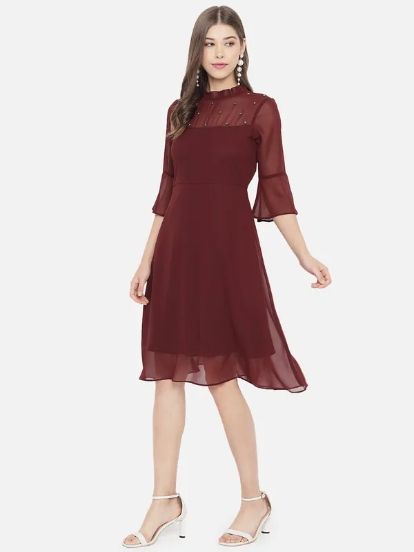 Brown_Georgette__dress