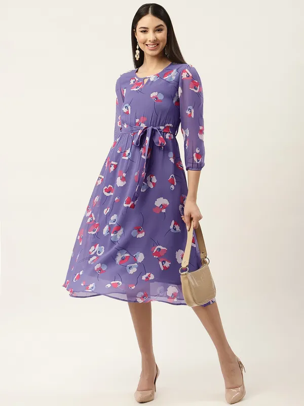 Purple_Georgette_Printed_dress