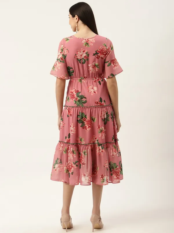 Pink_Georgette_Printed_dress