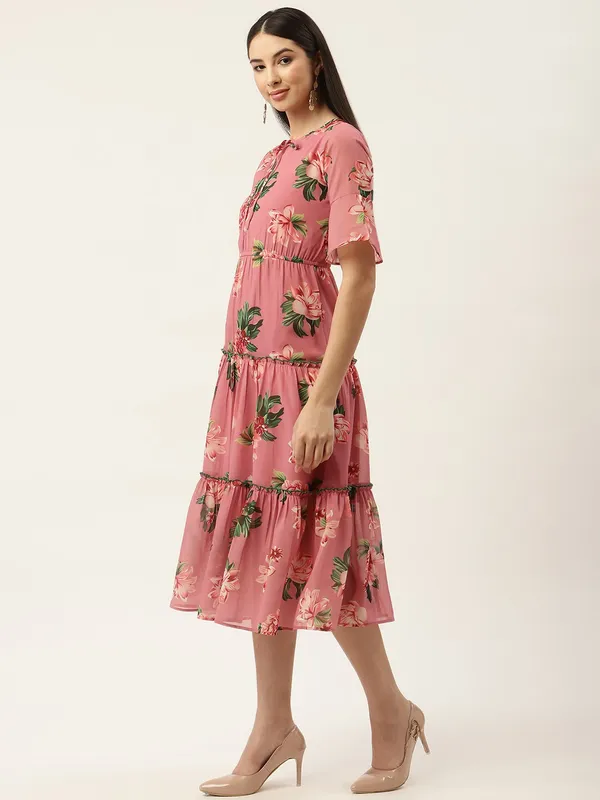 Pink_Georgette_Printed_dress