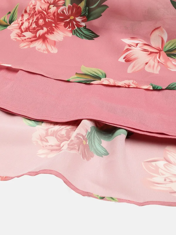 Pink_Georgette_Printed_dress