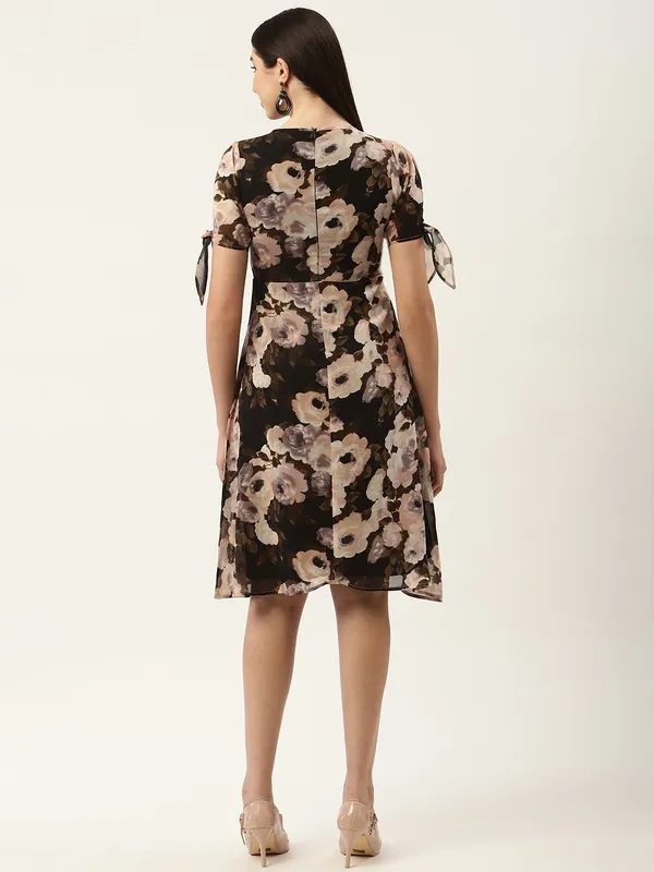 Black_Georgette_Printed_dress