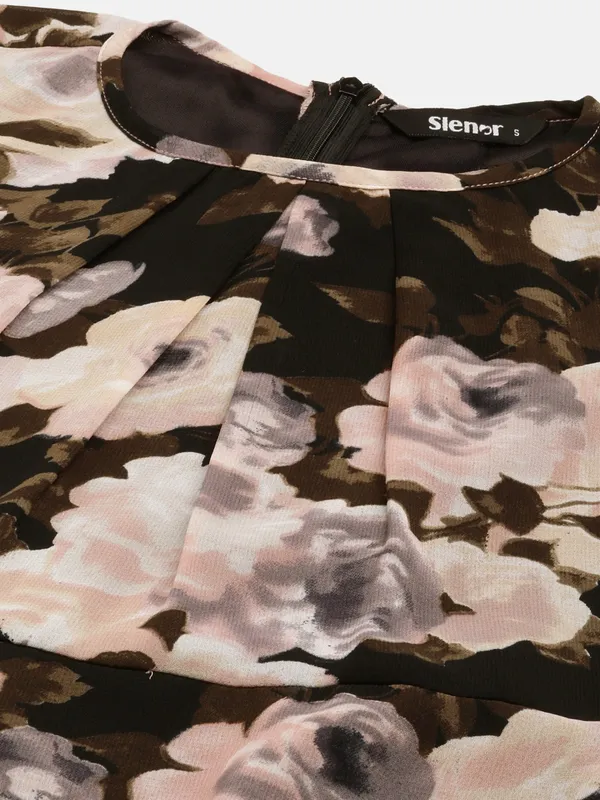 Black_Georgette_Printed_dress