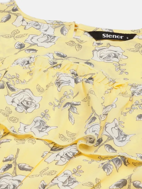 Yellow_Georgette_Printed_dress