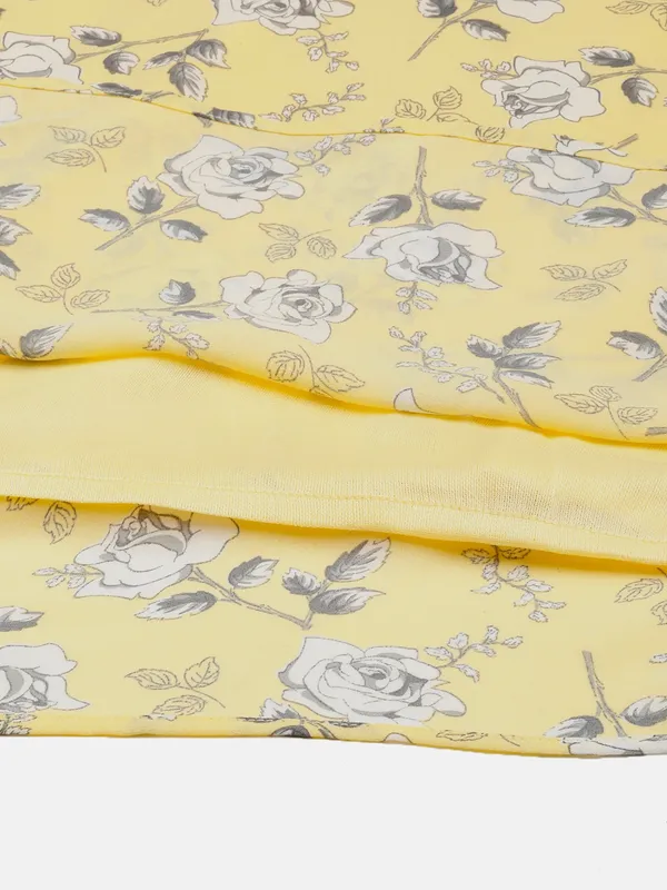Yellow_Georgette_Printed_dress