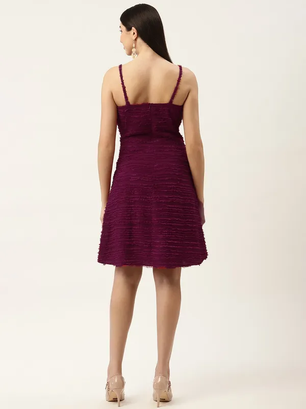 Maroon_Georgette_Self_Design_dress