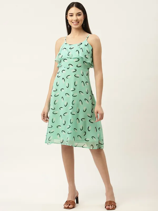 Sea_Green_Chiffon_Printed_dress