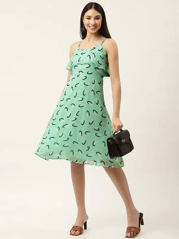 Sea_Green_Chiffon_Printed_dress