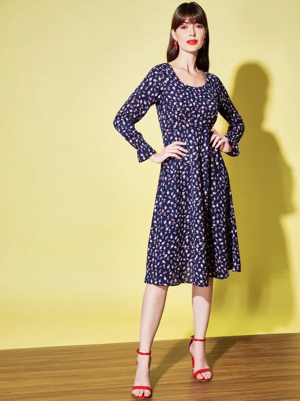 Navy_Blue_Georgette_Printed_dress