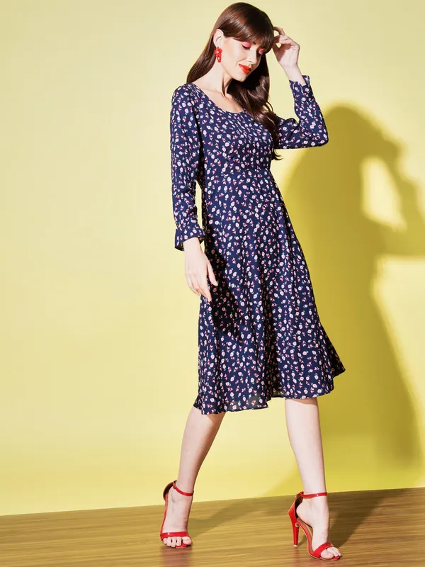Navy_Blue_Georgette_Printed_dress