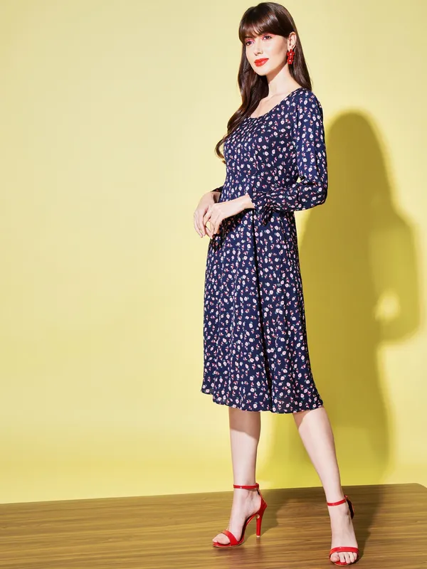Navy_Blue_Georgette_Printed_dress