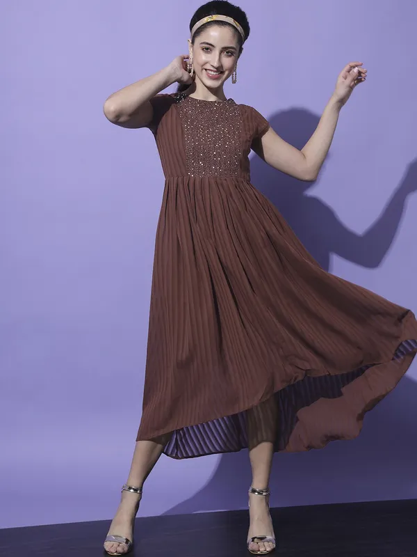 Brown_Georgette__dress