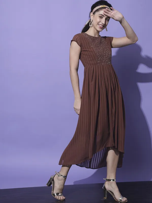Brown_Georgette__dress