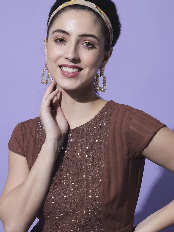 Brown_Georgette__dress