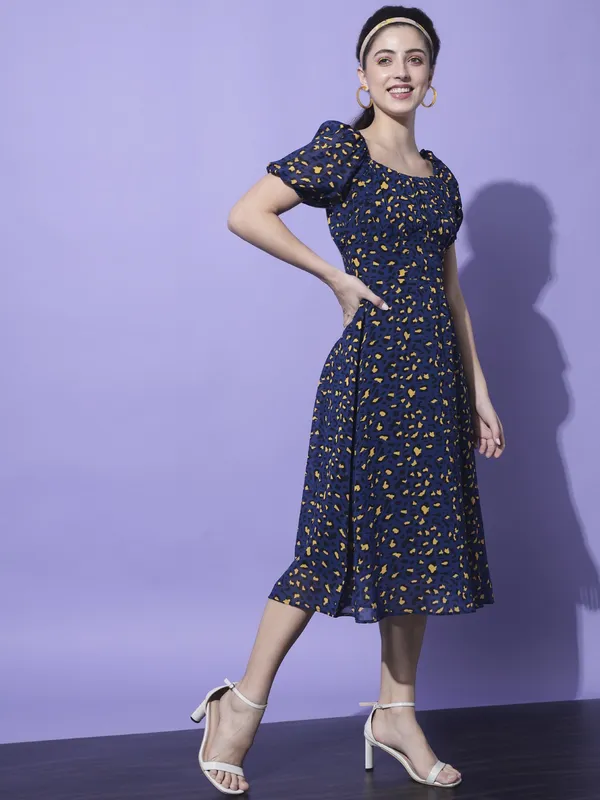 Blue_Georgette_Abstract_dress