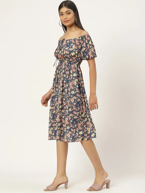 Multicolor_Georgette_Printed_dress