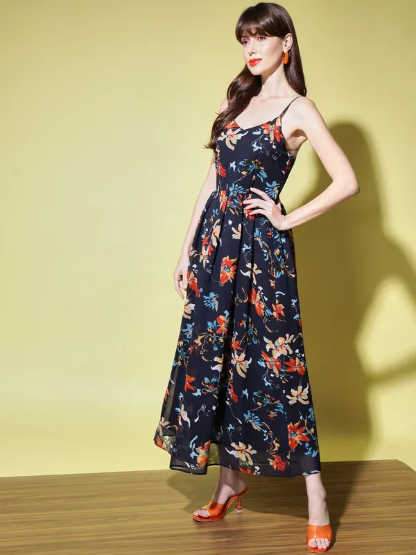 Navy_Blue_Georgette_Printed_dress
