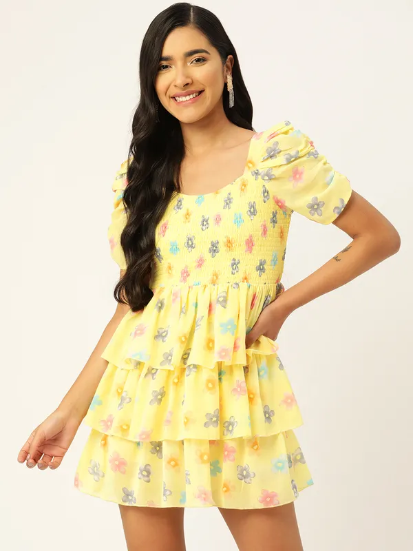 Yellow_Georgette_Floral_Print_dress