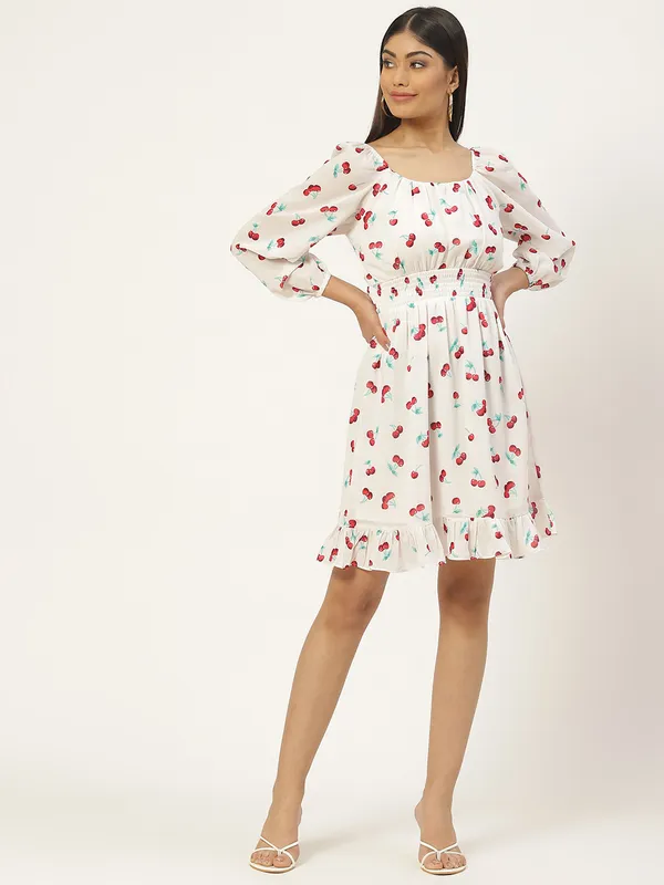 White_Georgette_Printed_dress