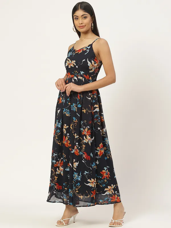 Navy_Blue_Georgette_Floral_Print_dress