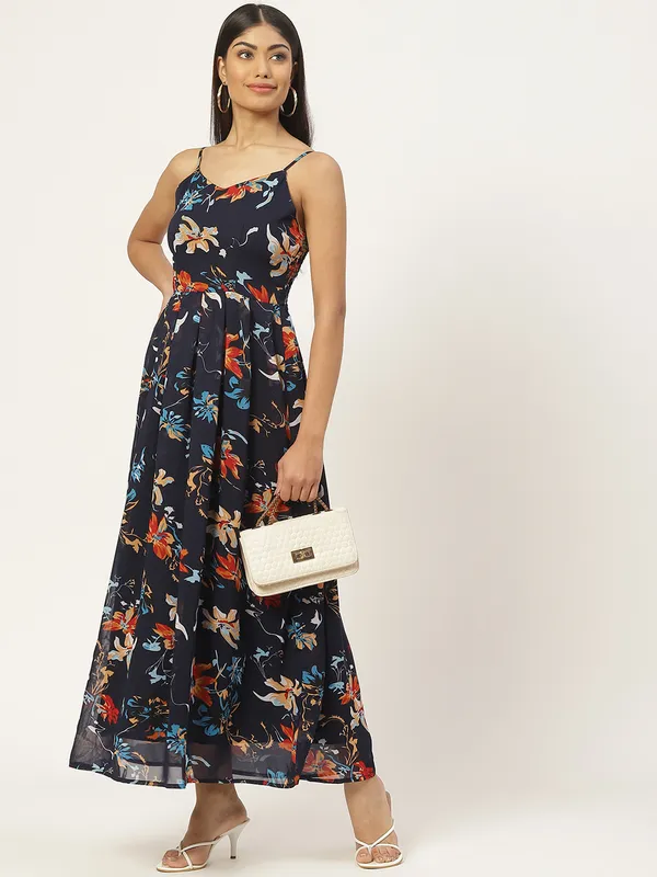 Navy_Blue_Georgette_Floral_Print_dress