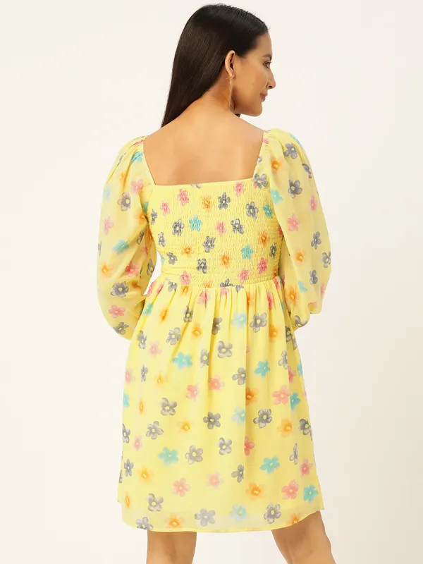 Yellow_Georgette_Floral_dress