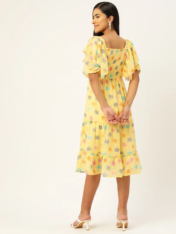Yellow_Georgette_Printed_dress