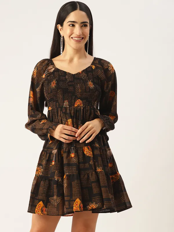 Brown_Georgette__dress