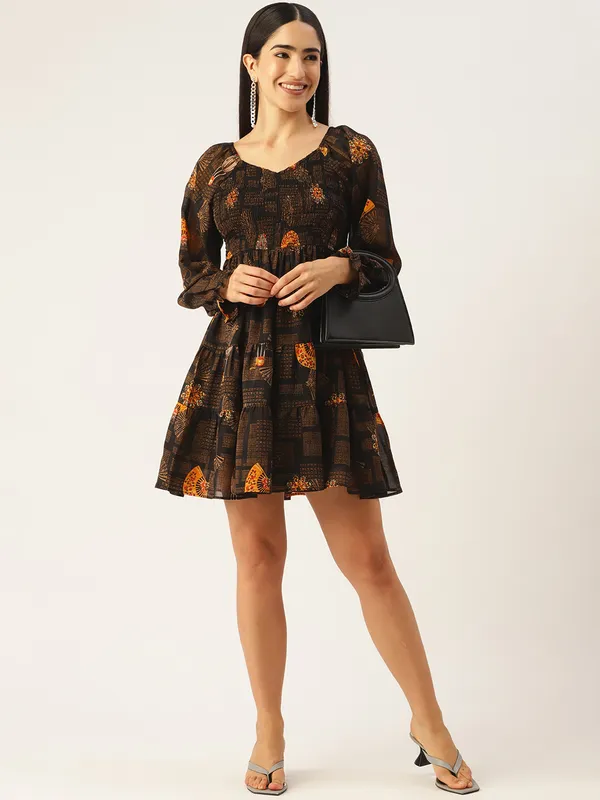 Brown_Georgette__dress